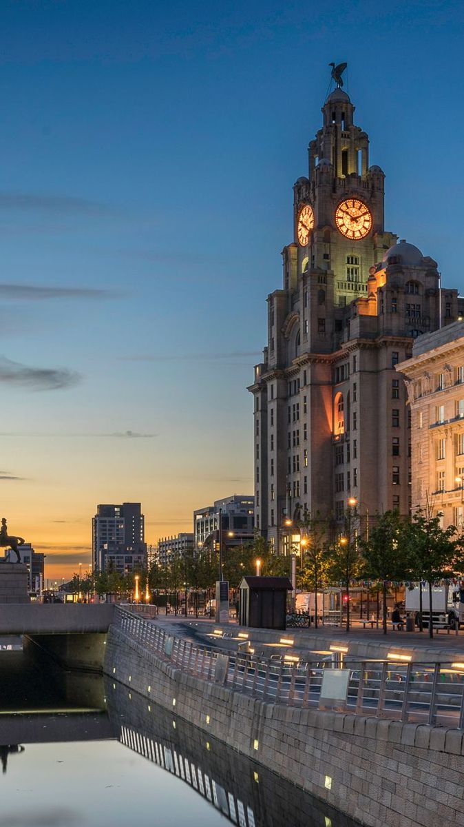 Evening view of Liverpool City